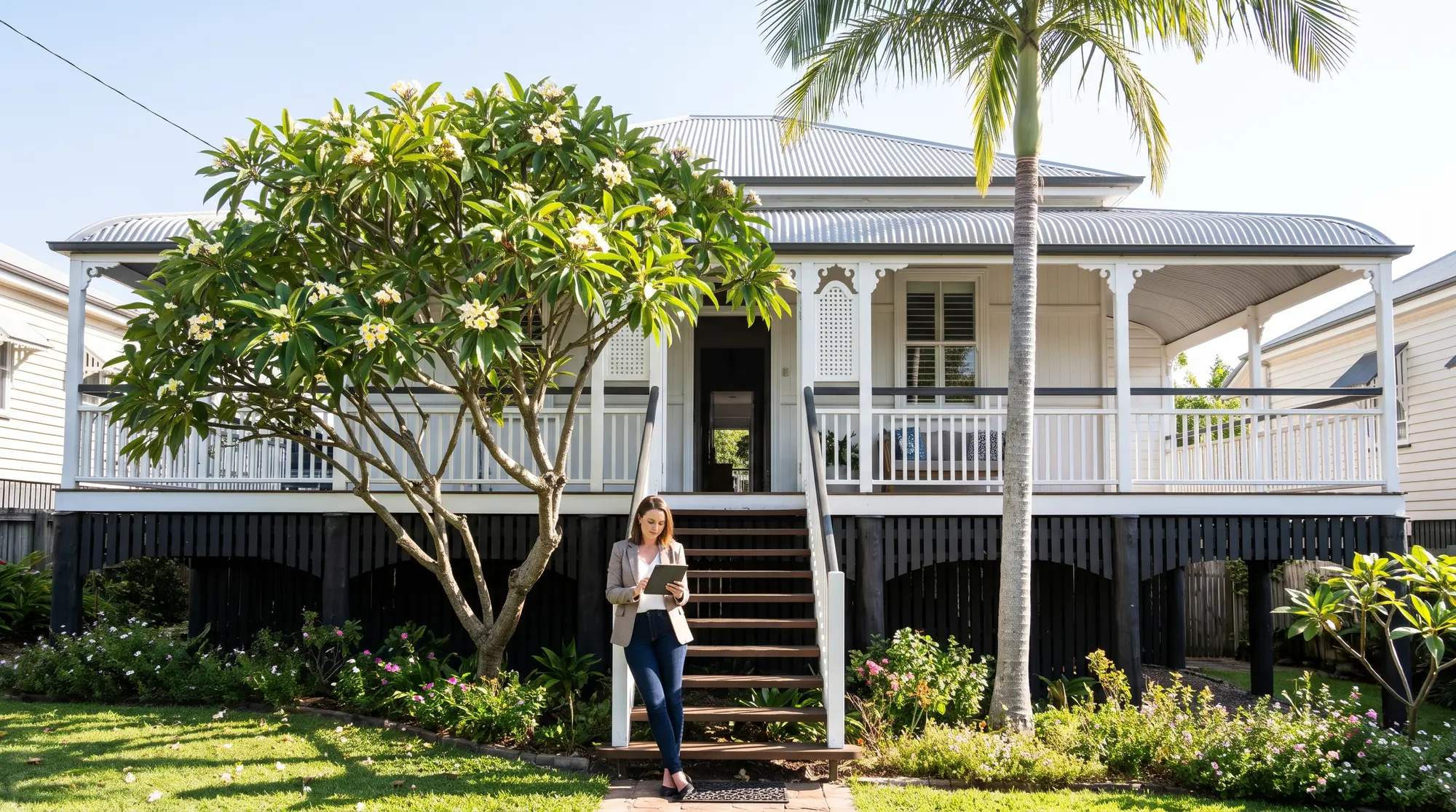 Property manager outside a Queenslander